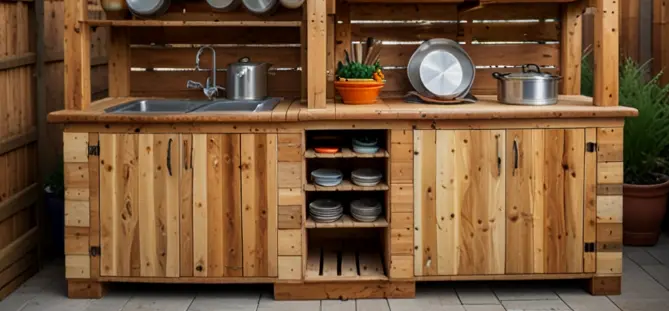 Use Pallets for Cabinets